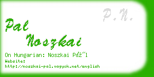 pal noszkai business card